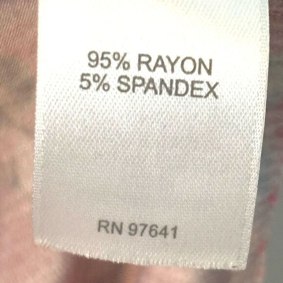 J. Jill M placed print red white blue multi floral soft tunic short sleeve - Picture 7 of 9